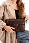 Hakiki Deri Kapaksız Çapraz Omuz Çanta ve Postacı Çanta