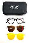 AVVA 9363 C8 POLARİZE&ANTİFAR KLİPSLİ UNİSEX GÜNEŞ GÖZLÜĞÜ