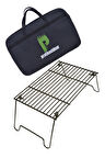 Krom Kaplama Katlanır Ateş Üstü Izgara ve Taşıma Çantası