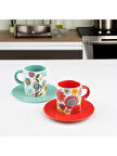 Kosova EKS03 Renkli Porselen Kahve Seti 2'li