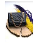 Beymen Model Kadın Siyah Zincirli Omuz ve Kol Çantası