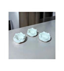 Dekoratif Minimalist Mistik Lotus Mumluk 3 Adet