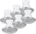 Karaca Streamline Sunset 12 Parça 6 Kişilik Cam Çay Seti 165 ml