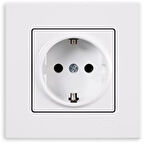 Günsan Eqona Topraklı Priz, Beyaz