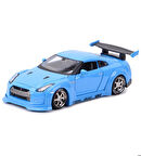 1:24 Ölçekli Nissan GT-R Mavi Model Araba