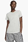 Nike Sportswear Club SS Tee Gray Kısa Kollu Fit ince Kadın Tişörtü Gri