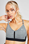 Nike Dri Fit Indy V Neck Light Support Womens Bra Black Kadın Sporcu Sütyeni Gri