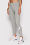 Nike Sportswear Essential Cotton Swoosh Leggings Gray Pamuklu Kadın Taytı Gri