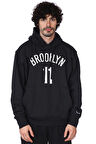 Nike NBA Brooklyn 11 Hoodie Erkek Kapüşonlu Bol Kesim Sweatshirt Siyah