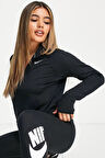Nike Terma Fit Element 1/2 Zip Running Yarım Fermuarlı Yan Cepli Kadın Koşu Sweatshirt Siyah