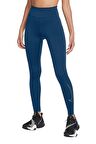 Nike One Performance Leggings Dri-Fit Toparlayıcı İç Cepli Petrol Mavi Tayt
