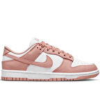 Nike Dunk Low Leather Unisex Sneaker Hakiki Deri Beyaz Pembe Spor Ayakkabı