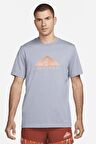 Nike Dri Fit Running Trail Erkek Gri Koşu Tişört