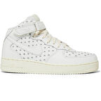 Nike Air Force 1 AF1 Mid Leather Unisex Sneaker Hakiki Deri Bilekli Günlük Spor Ayakkabı Kırık Beyaz