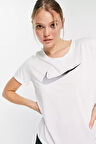 Nike Dri Fit Tee Training Running Tee Sırt Hava Panelli Koşu Spor Antrenman Tişörtü Beyaz