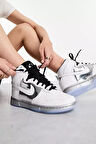 Nike Dunk High SE Leather Kadın Sneaker Hakiki Deri Bilekli Beyaz Spor Ayakkabı