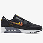 Nike Air Max 90 Leather Sneaker Erkek Gerçek Deri Siyah Günlük Spor Ayakkabı