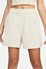Nike Sportswear Essential Loose Fit Jersey Shorts Bol Kesim Jarse Kumaş Kadın Şort Bej