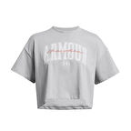 Under Armour Ua Hw Scrıpted Wm Crop Ss Kadın T-shirt 1383050-011 Gri