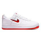 Nike Air Force 1 Low Retro Leather Sneaker Hakiki Deri Erkek Günlük Spor Ayakkabı Beyaz Kırmızı