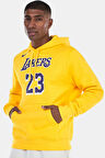 Nİke NBA Los Angeles Lakers Club Pullover Hoodie Erkek Kapüşonlu Basketbol Sweatshirt Sarı