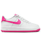 Nike Air Force 1 AF1 GS Leather Unisex Sneaker Hakiki Deri Günlük Spor Ayakkabı Beyaz Pembe