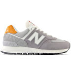 New Balance 574 Unisex Gray Leather Sneaker Günlük Hakiki Deri Spor Ayakkabı Gri