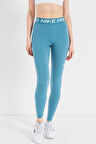 Nike Pro 365 Dri Fit Training Mid Rise Full Length Tight Fit Toparlayıcı Tayt Açık Mavi