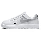 Nike Force 1 Low Easyon AF1 Leather Unisex Sneaker White Unisex Lastik Bağcıklı Hakiki Deri Günlük Çocuk Spor Ayakkabı Beyaz