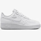 Nike Air Force 1 AF1 07 Rose Pattern Unisex Leather Sneaker Gül Desenli Hakiki Deri Günlük Spor Ayakkabı Beyaz 