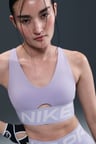 Nike Pro Indy Plunge-Support Bra Kadın Spor Bra Lila
