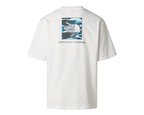 The North Face M LIQUID BOX NSE OVERSIZE SHORT SLEEVE T Erkek Outdoor Tişörtü NF0A8G9WFN41 Beyaz