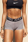 Nike Pro 3 inch 7.5cm Training Fit Shorts Gray Kadın Tayt Şort Kısa Gri