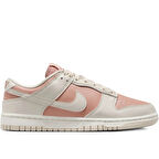Nike Dunk Low Leather Unisex Sneaker Hakiki Deri Krem Pembe Spor Ayakkabı