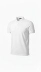 Erkek Pike Kumaş Düğmeli Yaka Regular Fit Günlük Kısa Kol Tişört T-shirt - Beyaz