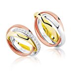 Üç Renk Altın Alyans 0201-3