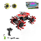 Kumandalı Şarjlı Açılır Tekerlekli Akrobat Araba Kırmızı