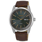 SEIKO SNKE529 PİLSİZ SOLAR ENERJİLİ YEŞİL KADRAN SAFİR CAM DERİ KORDON ERKEK KOL SAATİ