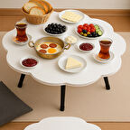 Yaprak Form Katlanabilir Yer Piknik Ve Kahvaltı Sofrası Sahil Kamp Sofrası Dekoratif Şık Modern