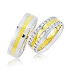 İki Renk Altın Alyans 0303