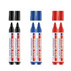 Edding 260 Beyaz Tahta Kalemi 2 Mavi 2 Siyah 2 Kırmızı 6 Lı Set