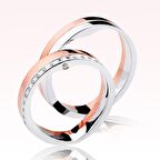 Rose Beyaz Altın Alyans 0403