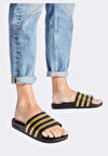 Adidas Adilette Black Gold Slides Siyah Altın Kadın Terlik