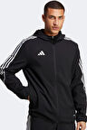 Adidas Sportswear Tiro 23 Stripe Hooded Zip Jacket Erkek Dokuma Kapüşonlu Spor Ceket Siyah