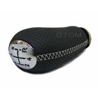 Renault Megane 3-Fluence Deri Vites Topuzu-5 ileri (Delikli Deri & Bej Dikiş)