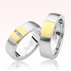 Sarı Beyaz Altın Alyans 0505-2