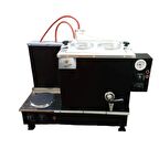 2 demlikli Cromat Siyah Boyalı çay ocağı 2 Gözlü Siyah Çay Kazanı Sadece Elektrikli Siyah Çay Semaveri ETS sistemli Siyah Çay Makinesi