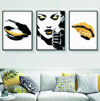 Estetik Dekorasyon Duvar Tabloları 3 Lü Set