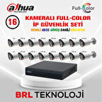 Dahua 16 Kameralı Full Color İp Güvenlik Kamera Seti