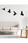Dekoratif Ahşap Modern Dörtlü Kuş Duvar Süsü Duvar Dekor